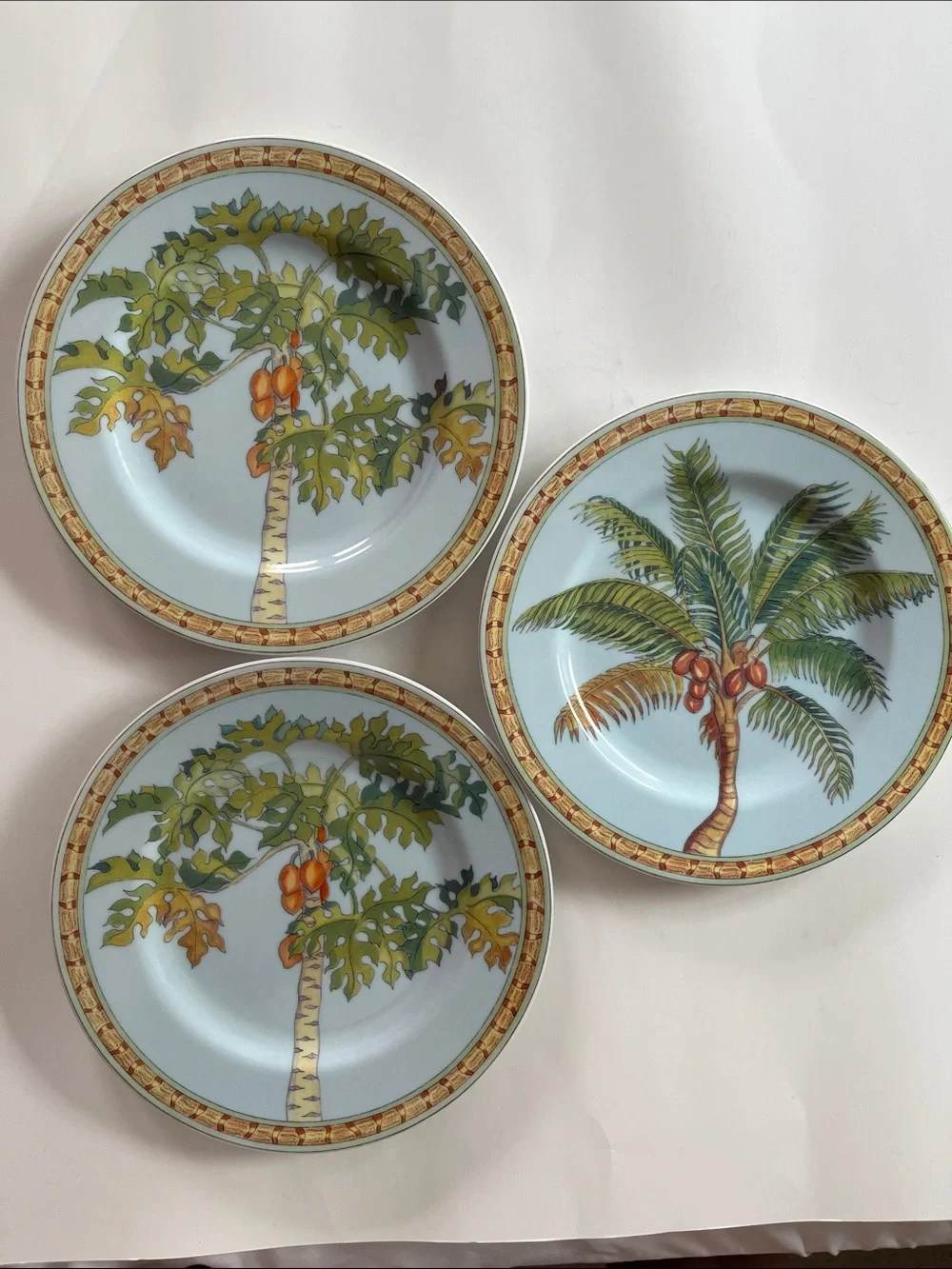 3 Tradewinds salad desert plates Siddhia Hutchinson Andrea Sadek papaya coconut